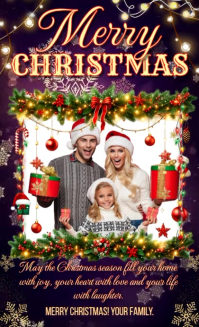 christmas card, Format US Legal template