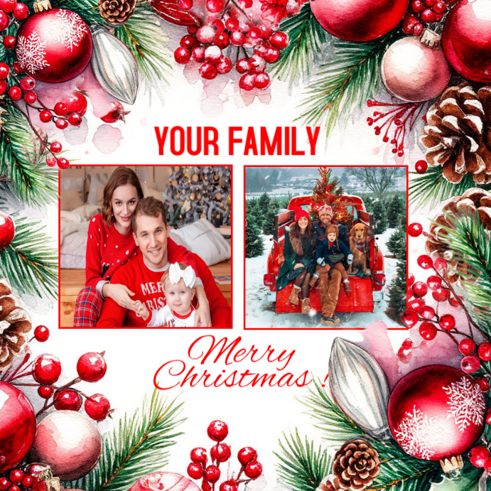 Christmas Card Collage Template PosterMyWall