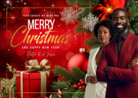 Christmas Card Postcard template