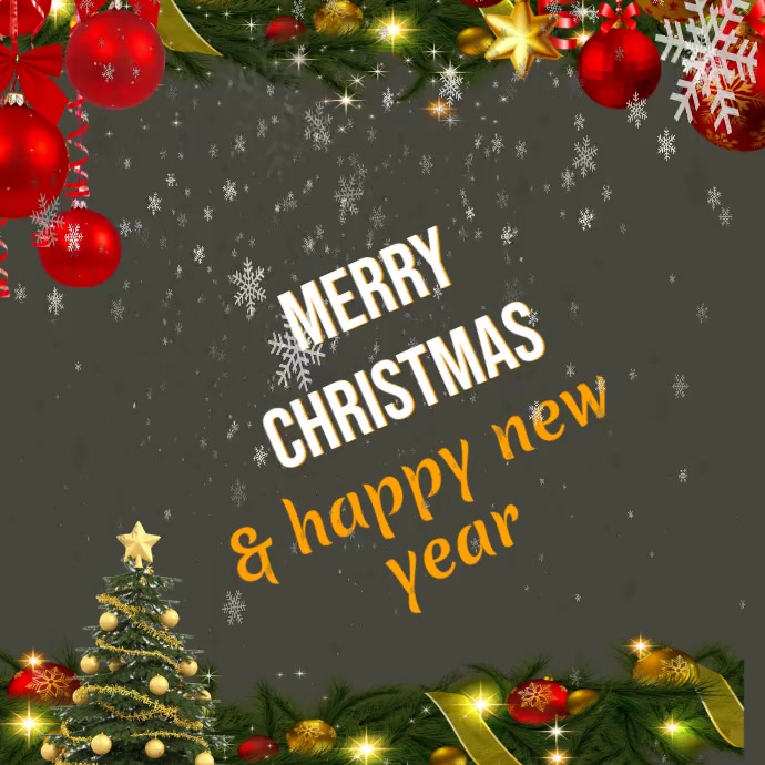 CHRISTMAS CARD Square (1:1) template