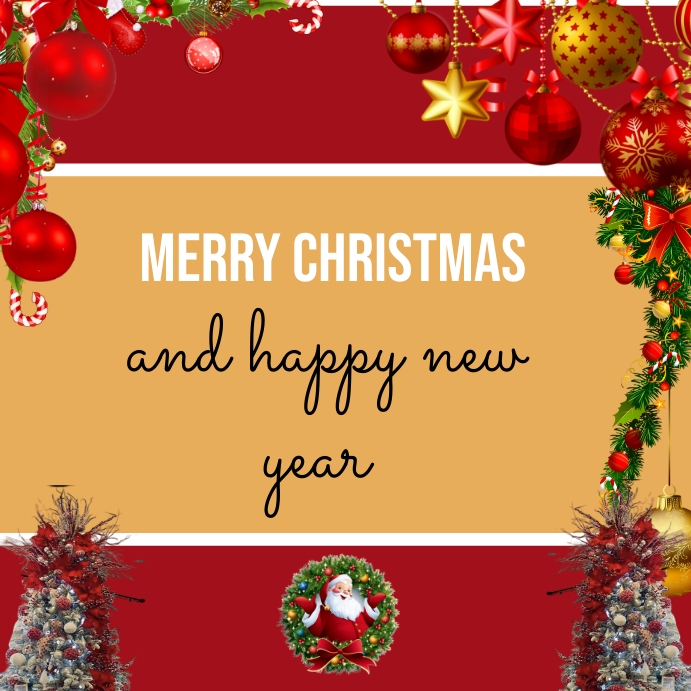 CHRISTMAS CARD Square (1:1) template