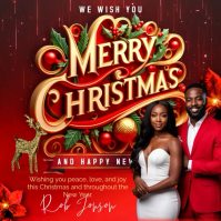 Christmas Card Instagram Post template