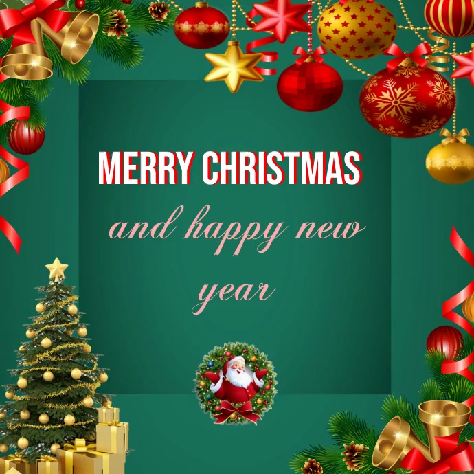 CHRISTMAS CARD Square (1:1) template