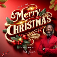 Rød Christmas Greeting Instagram Post Template