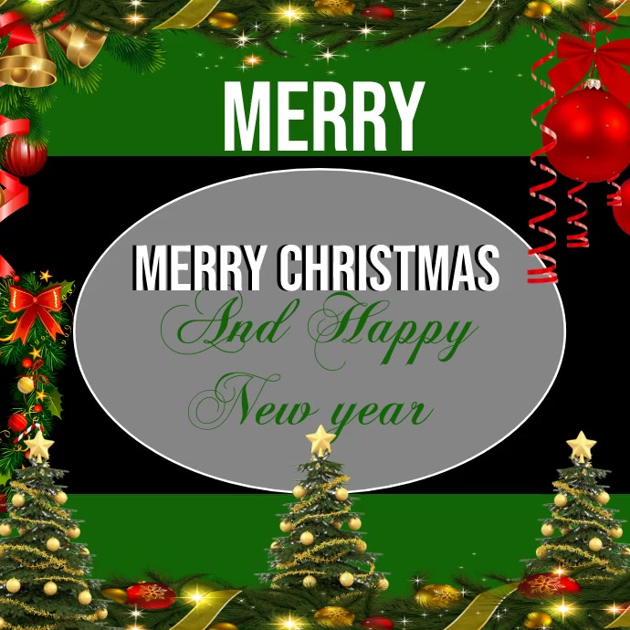 CHRISTMAS CARD Square (1:1) template