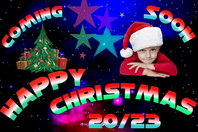 Christmas card Poster template