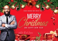 Christmas Card Carte postale template
