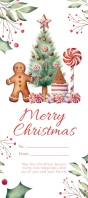 Christmas Card Carte à crémaillère template