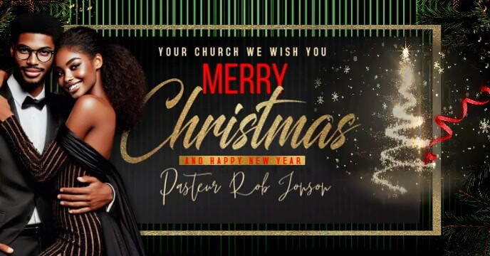 Christmas Card Cover ng Facebook Event template