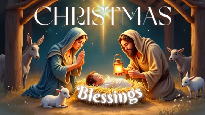 Christmas Card Digital Display (16:9) template