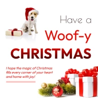 christmas card for dog owners, dog lovers Instagram Post template