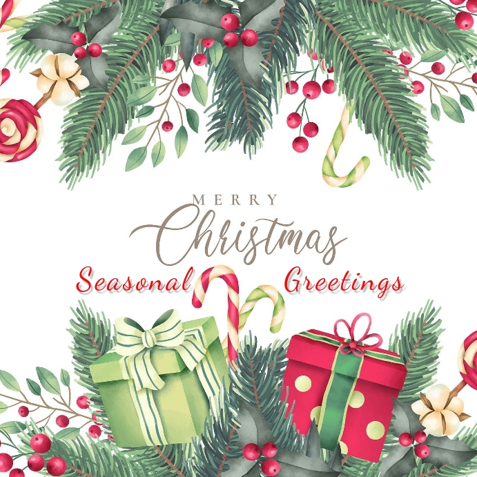 Indesign hight Christmas Card Template | PosterMyWall
