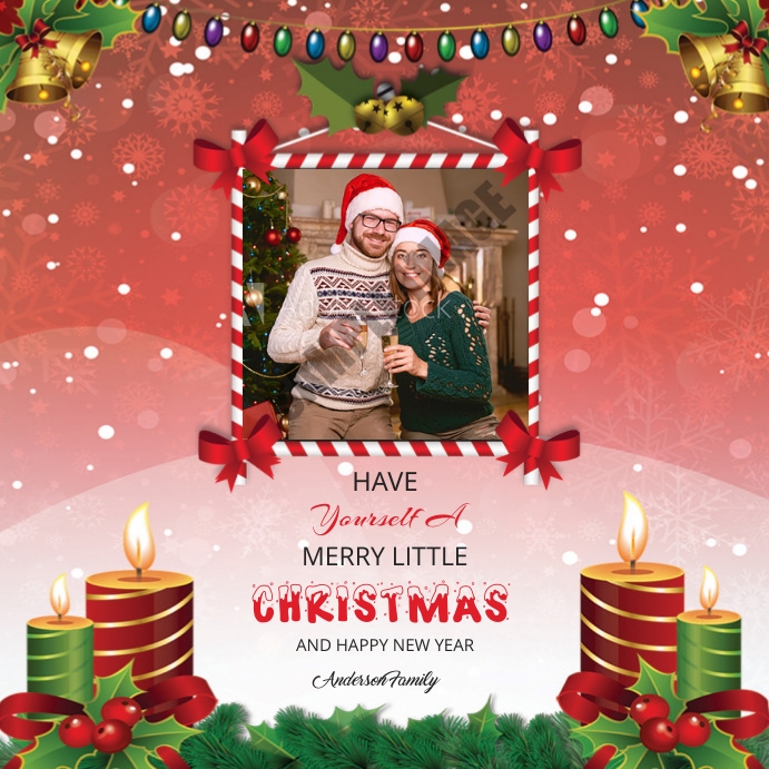 Christmas Card Template Postermywall