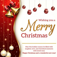 christmas card video template with music Instagram Post