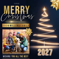 CHRISTMAS CARD WITH PHOTO SPACE FREE Wpis na Instagrama template