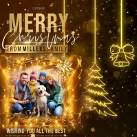 CHRISTMAS CARD WITH PHOTO SPACE FREE Instagram na Post template