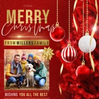 CHRISTMAS CARD WITH PHOTO SPACE FREE Post Instagram template