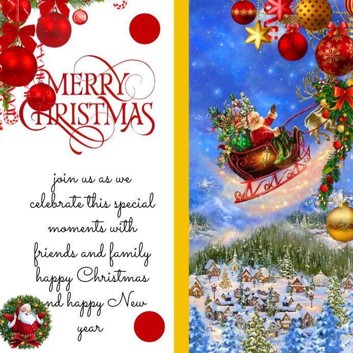 Christmas card/xmas Template | PosterMyWall
