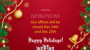 CLOSED ON CHRISTMAS HOLIDAYS Presentation (16:9) template