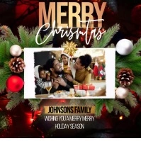 christmas cardS WITH SPACE FOR PHOTO Square (1:1) template