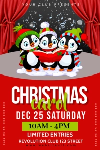 Christmas carol, christmas song Gráfico de Pinterest template