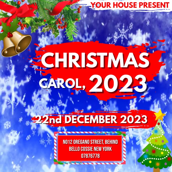 Modèle CHRISTMAS CAROL 2023 | PosterMyWall