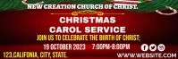 christmas carol and christmas day service Twitter Banner template