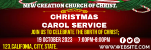 christmas carol and christmas day service Twitter Banner template