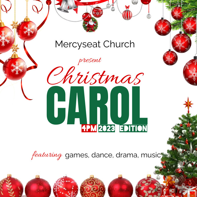 Christmas Carol Template PosterMyWall