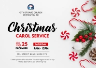 christmas carol Poskaart template
