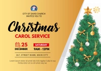 christmas carol Postcard template