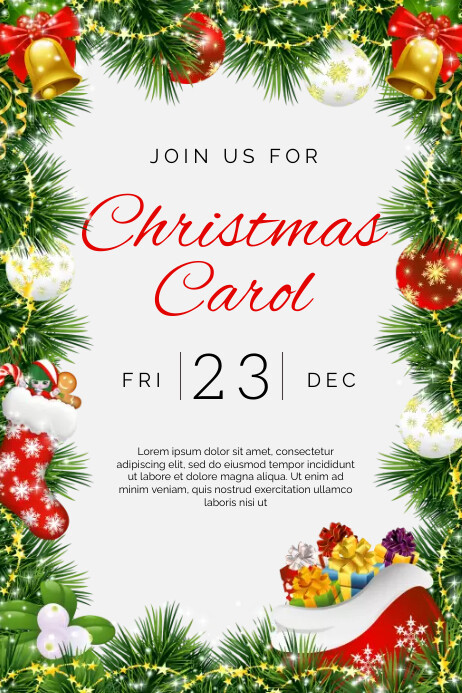 Christmas Carol Template PosterMyWall