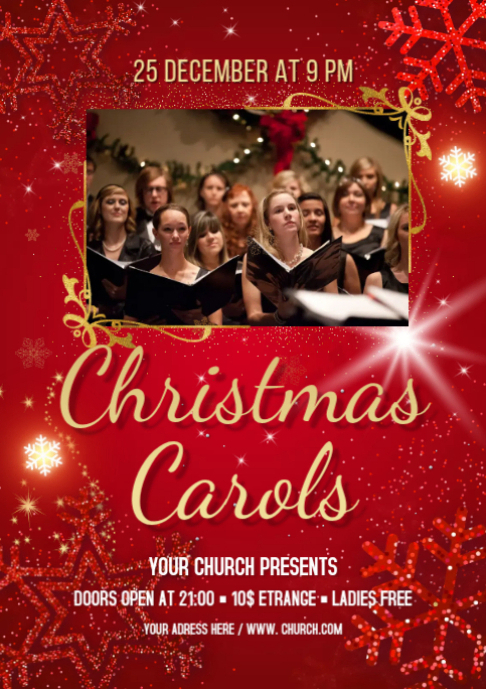 Christmas Carol Template PosterMyWall
