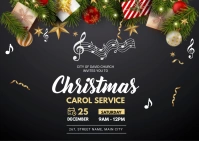 christmas carol Postal template