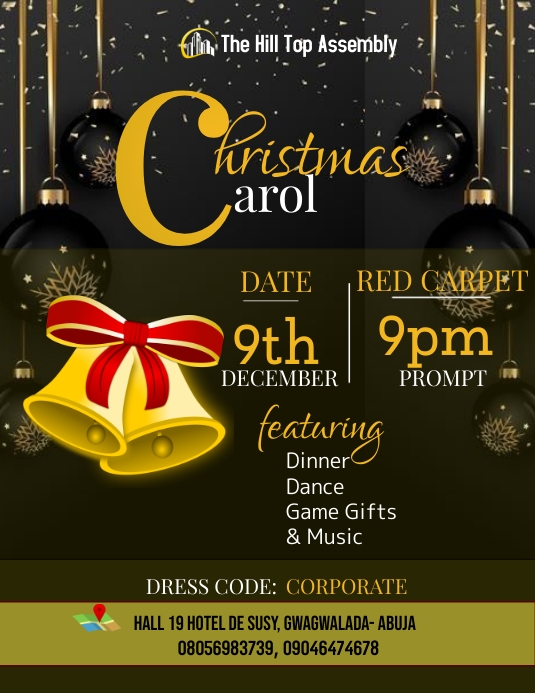 Christmas carol Template | PosterMyWall