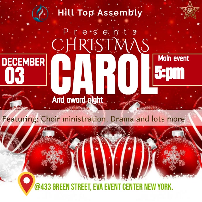 Christmas Carol Template PosterMyWall