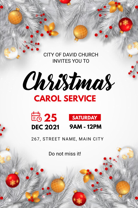 christmas carol Template PosterMyWall