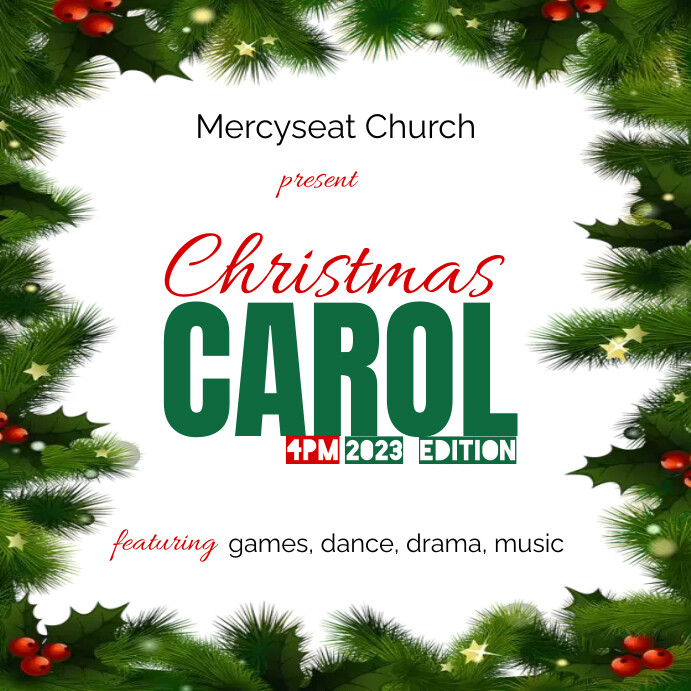 Christmas Carol Template PosterMyWall