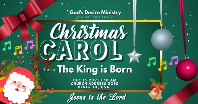 christmas carol event ads template