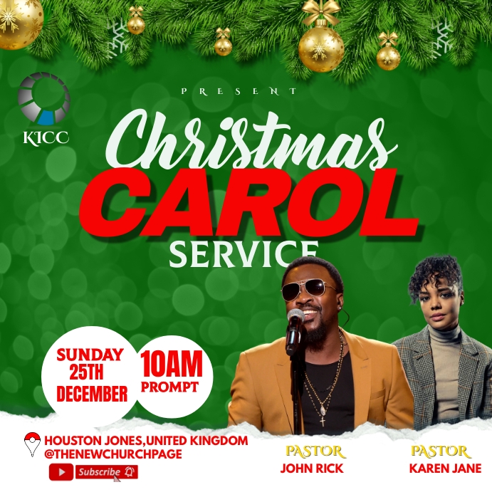 Christmas carol flyer (7) Wpis na Instagrama template