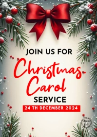 christmas carol posters A3 template