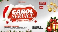 Christmas Carol service ad งานแสดงผลงานแบบดิจิทัล (16:9) template