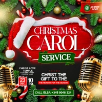 Christmas Carol Service Church Event Flyer for Instagram template