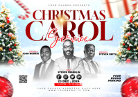 Christmas carol service A1 template