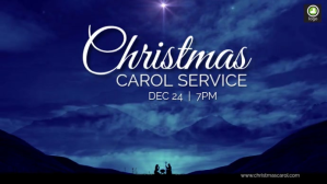christmas carol service Digitalt display (16:9) template