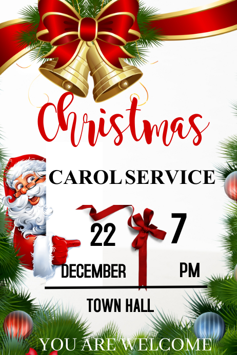 Christmas Carol Service Template Postermywall