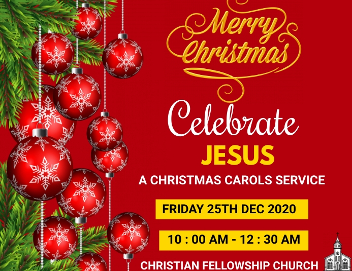 CHRISTMAS CAROL SERVICE Template PosterMyWall