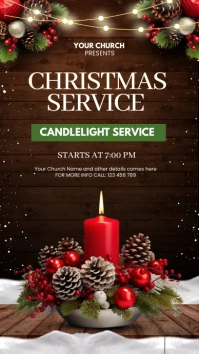 christmas carol service Historia de Instagram template