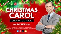 Christmas carol service Twitter Post template