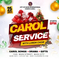 christmas carol service Instagram Post template